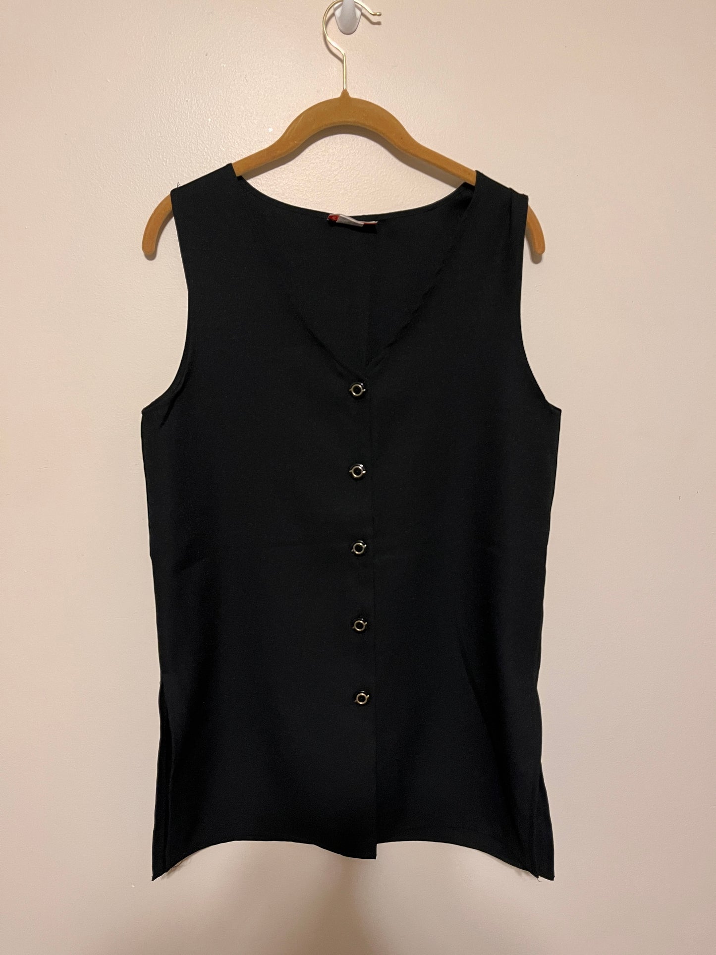 Vintage Sleeveless Black Vest by Contemporary Explosion