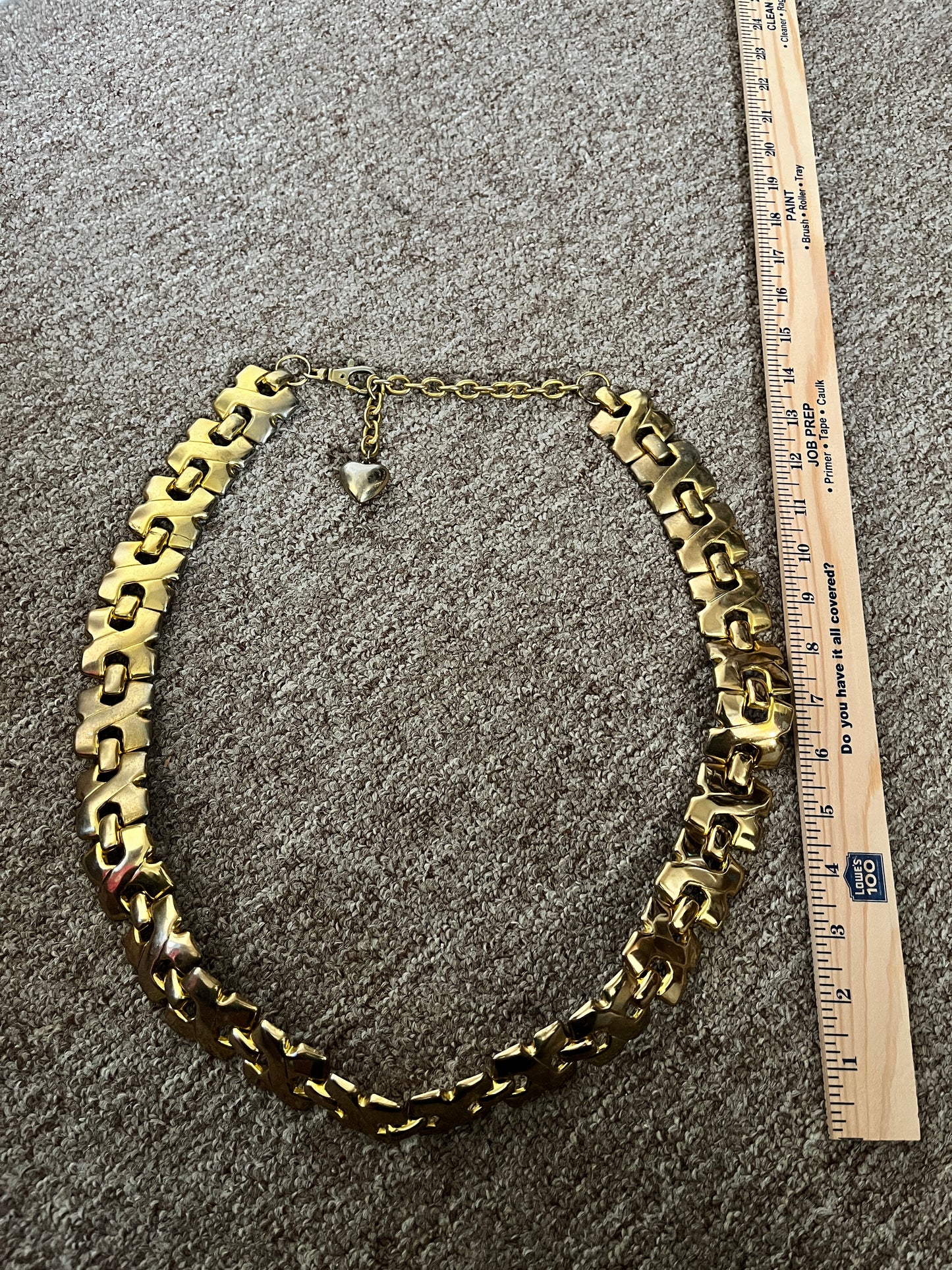 Vintage 90s Gold Toned Metal X Belt Adjustable Classy