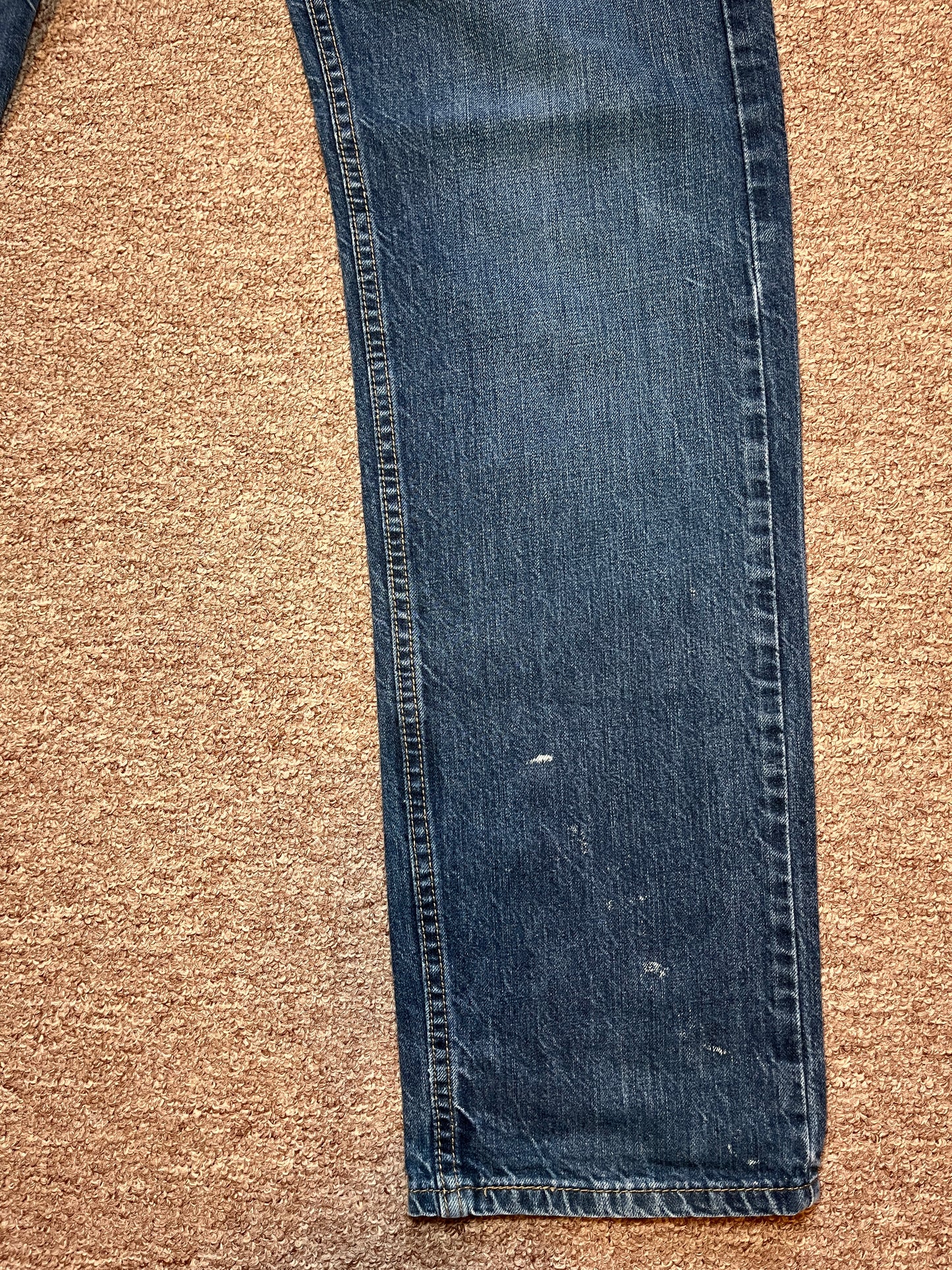 Levi's 505 Jeans Mens 34x34 Regular Straight Blue Denim Wash Cotton Work Pants