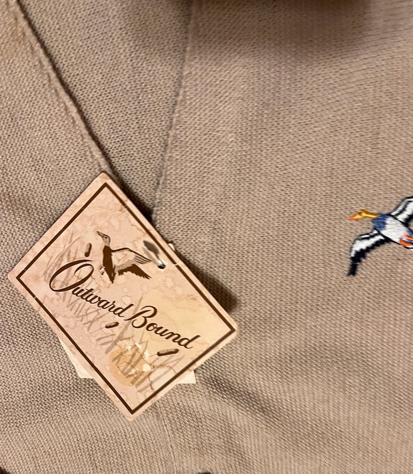 Vintage Outward Bound Button Down Sweater Cardigan Mallard Duck Made In USA M